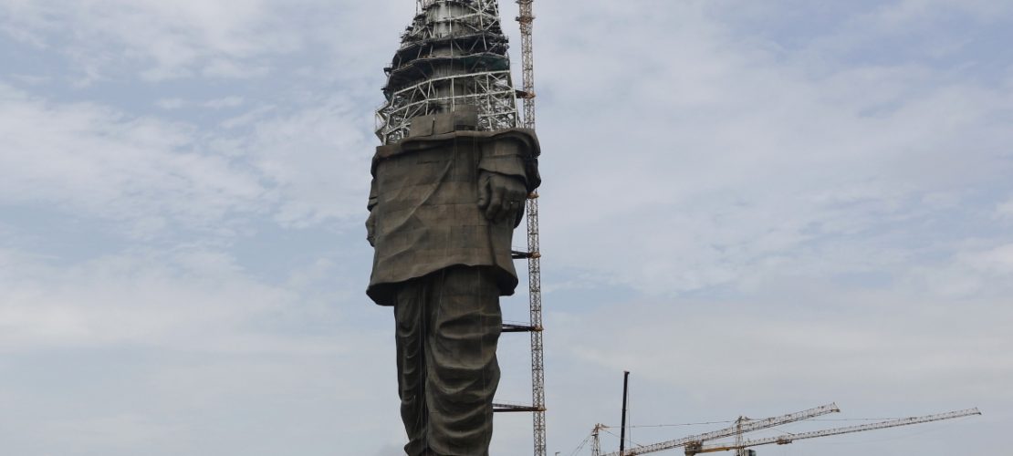 Wenn die Statue mal fertig ist, soll sie Sardar Vallabhbhai Patel darstellen. (Foto: dpa)