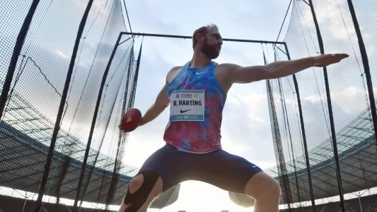 Robert Harting aus Deutschland in Aktion im Diskuswurf der Männer. (Foto: dpa)