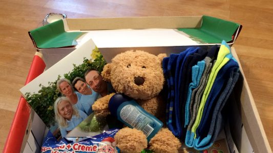 Weihnachten im Schuhkarton