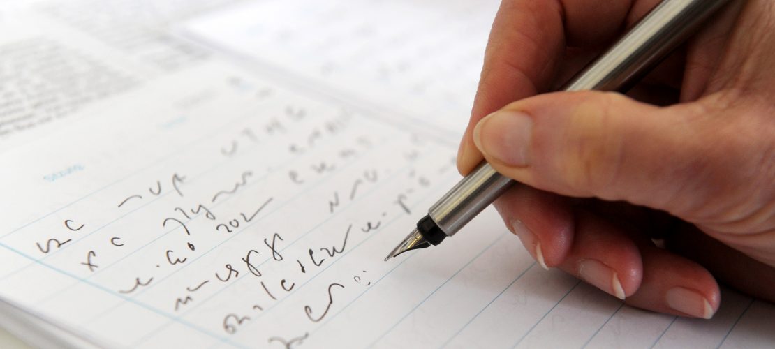 Mitschreiben, was Frau Merkel sagt