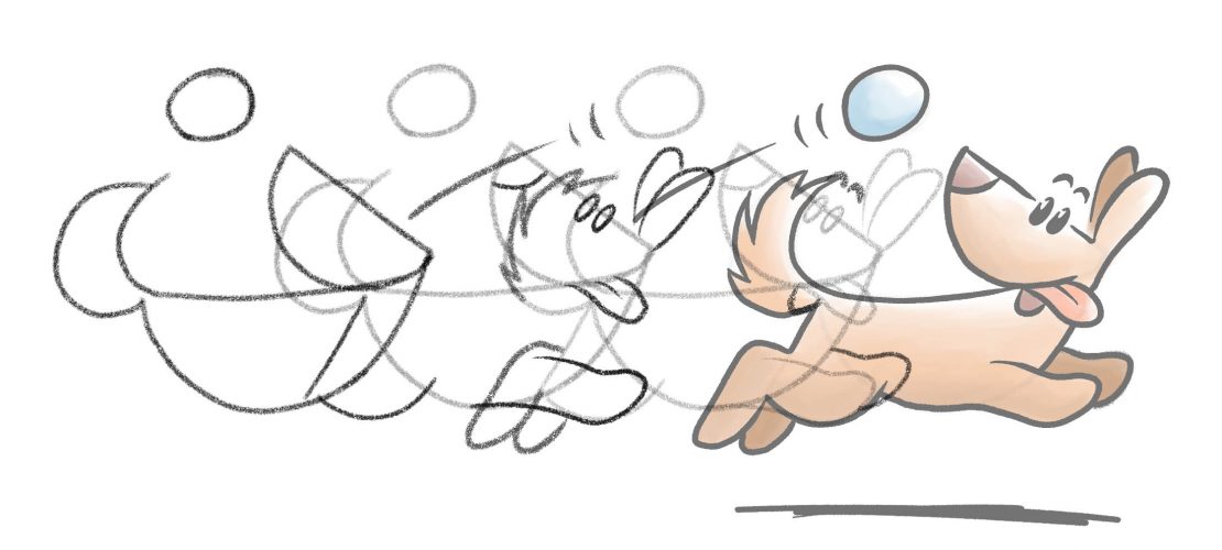 Mit Ovalen und Kreisen zum Hund