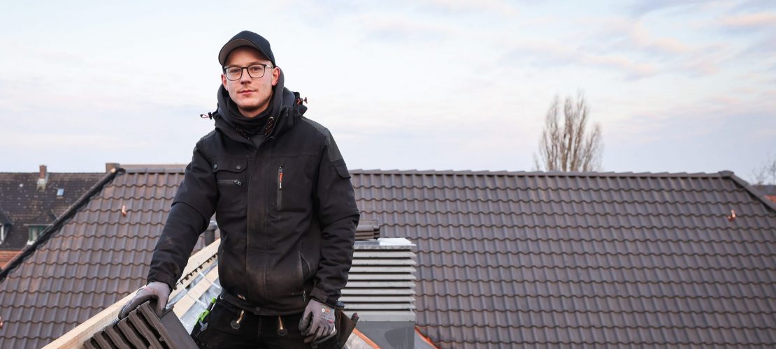 Traumberuf mit Blick über die Stadt