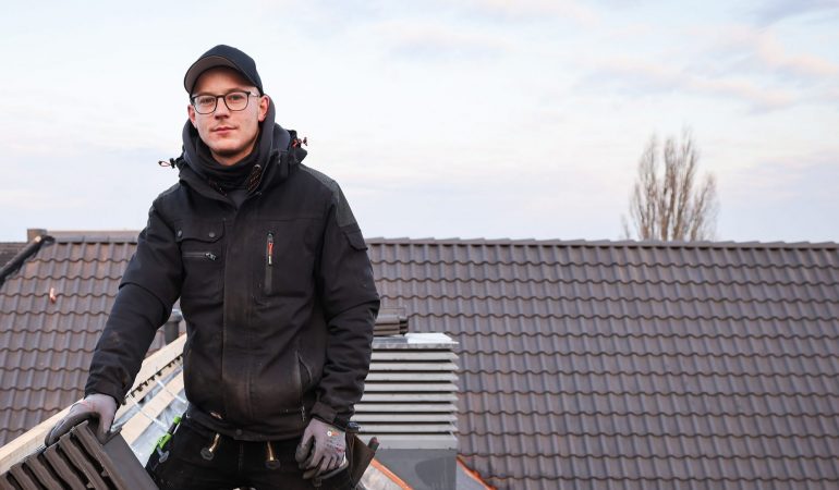 Traumberuf mit Blick über die Stadt