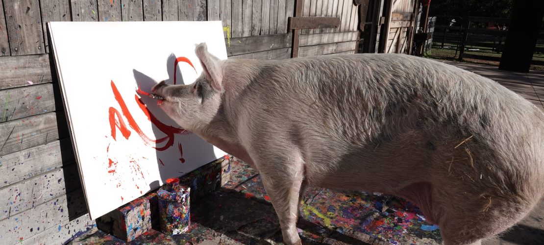 Bilder mit der Schnauze malen